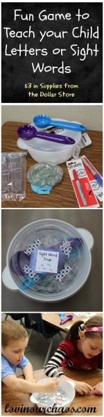 Fun Dollar Store Sight Word Soup from Lovin' Our Chaos