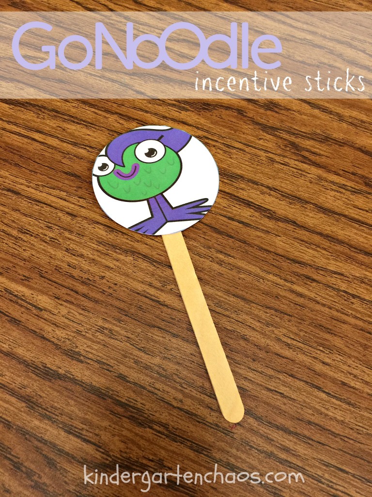 GoNoodle Incentive Sticks - kindergartenchaos.com