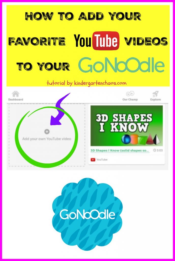 Adding YouTube Videos to GoNoodle - kindergartenchaos.com