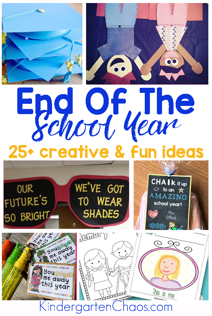 25+ Fun and Creative Ideas For The End Of The School Year. Celebrate the end of the year in your classroom with these fun ideas: books, student gifts, printables, bulletin board & classroom doors, crafts, countdowns and more. 