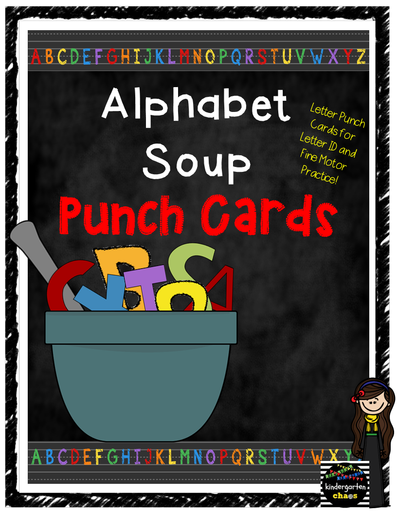 These Alphabet Soup Letter Punch Cards are perfect! These printable cards are great for reiterating or introducing letters to students. They are also fantastic for integrating fine motor practice!