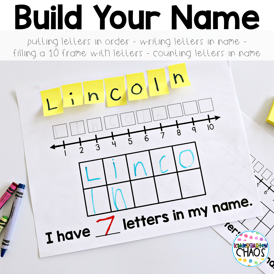Build Your Name Freeie. A FUN and interactive way for children to practice their name. Perfect for Pre-K or Kindergarten students. 