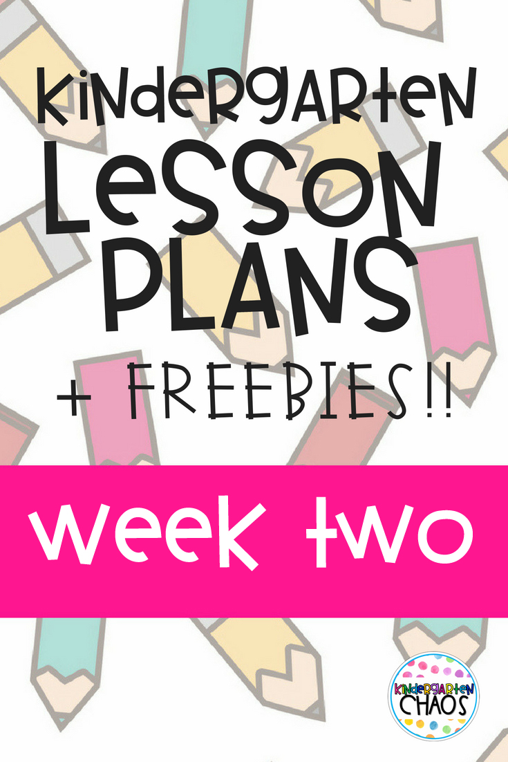 Kindergarten Week 2 Lesson Plan #kindergartenteacher #lessonplans #printablelessonplan