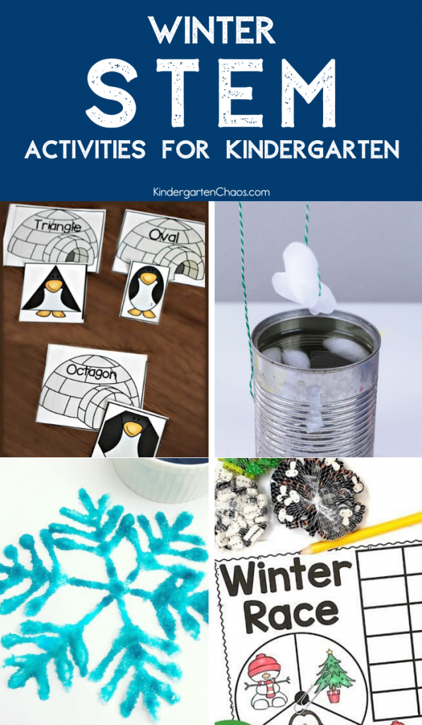 Winter STEM Activities For Kindergarten. These science, technology, engineering and math activities are perfect for the winter season in your kindergarten classroom. #STEM #kindergartenactivities #kindergartenteacher #winteractivities