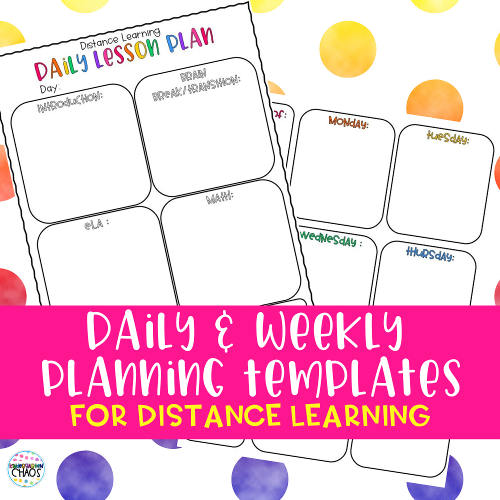 Lesson Plan Template Weekly from kindergartenchaos.com