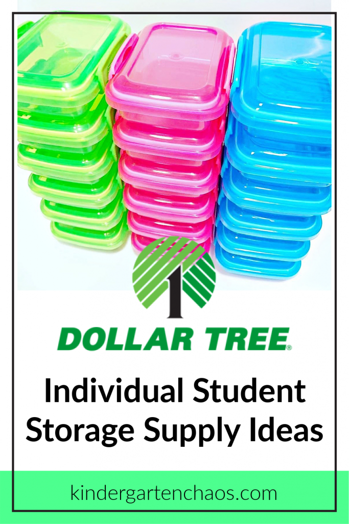The days of sharing school supplies in the classroom are gone. These tips are perfect for Individual Student Supply Storage from the Dollar Tree! 