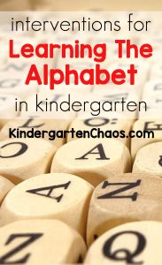 Interventions For Learning The Alphabet In Kindergarten