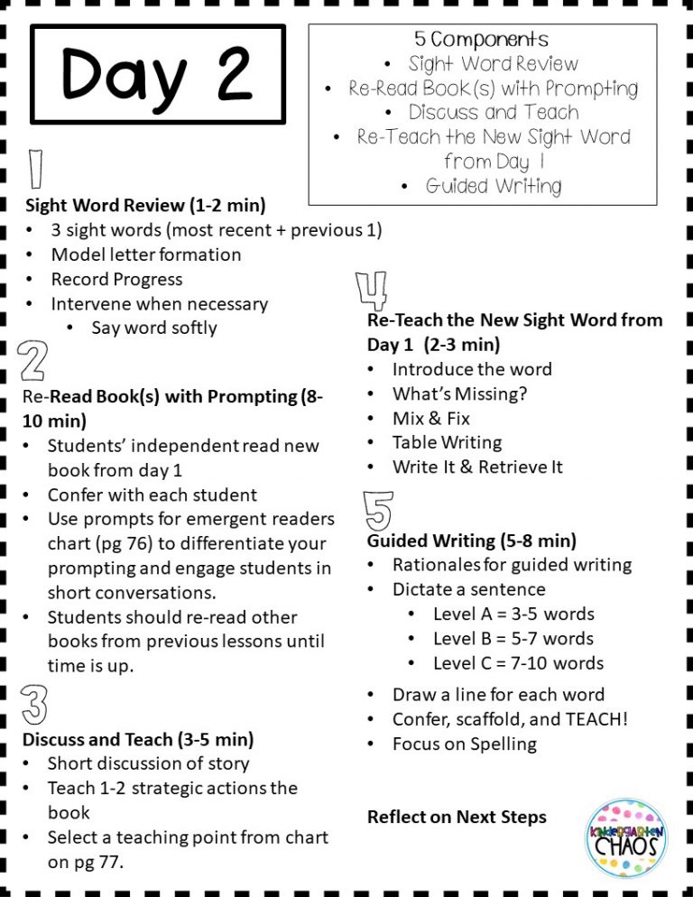 Guided Reading for the Emergent Reader - Levels A-C - Chapter 3 of The ...