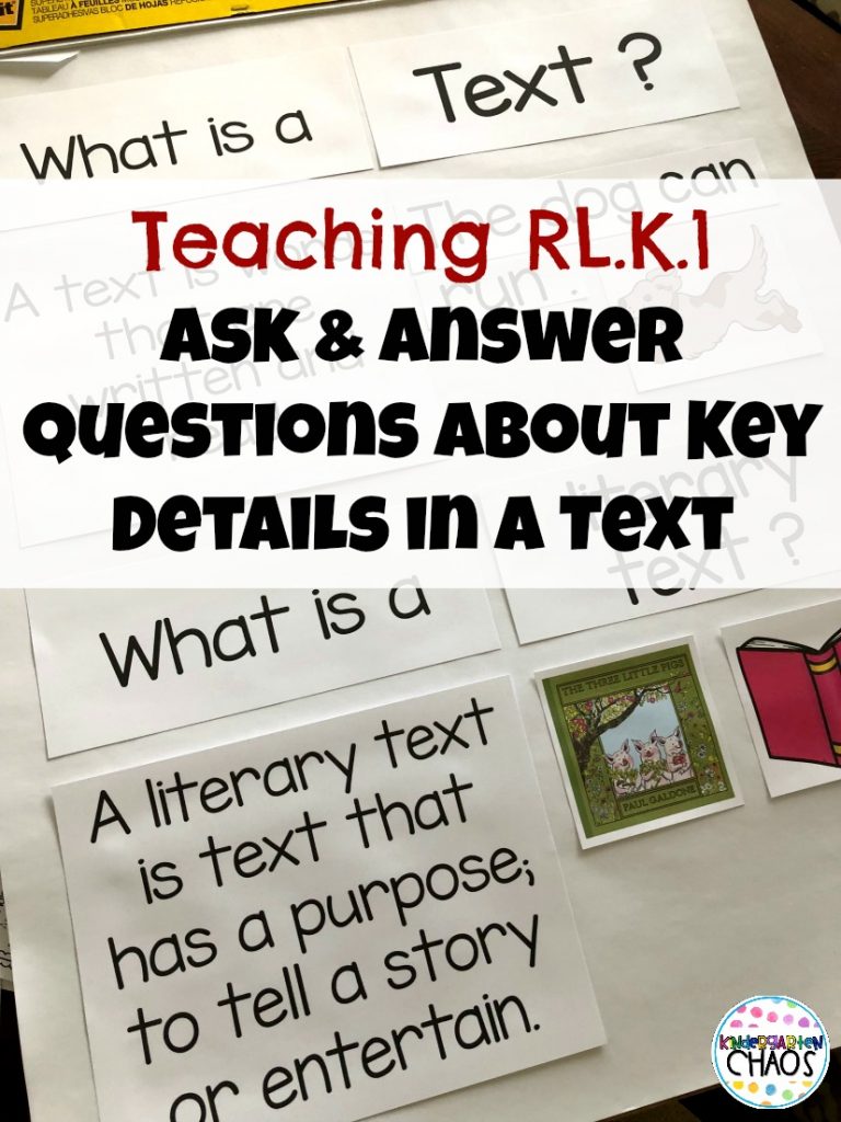 How To Teach The Kindergarten Literacy Standards RL K 1 How to teach the kindergarten literacy standards rl k 1