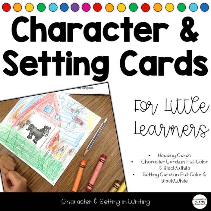 Character &amp; Setting Cards for Beginning Writers