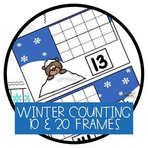 Winter Counting 10 & 20 Frames For Kindergarteners