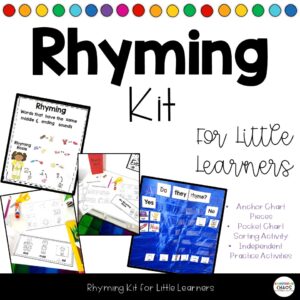 Rhyming Kit - Anchor Pocket Chart - Practice Work - Phonological Awareness