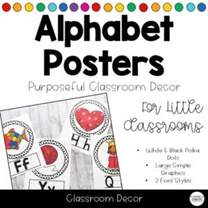 Alphabet Posters - Black and White Dots