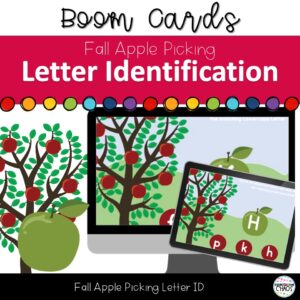 Apple Tree Letter ID Matching Boom Cards™ Digital Learning Task