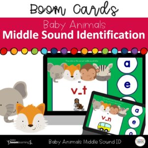 Spring Baby Animals Missing Middle Sound Boom™ Digital Learning Task Cards