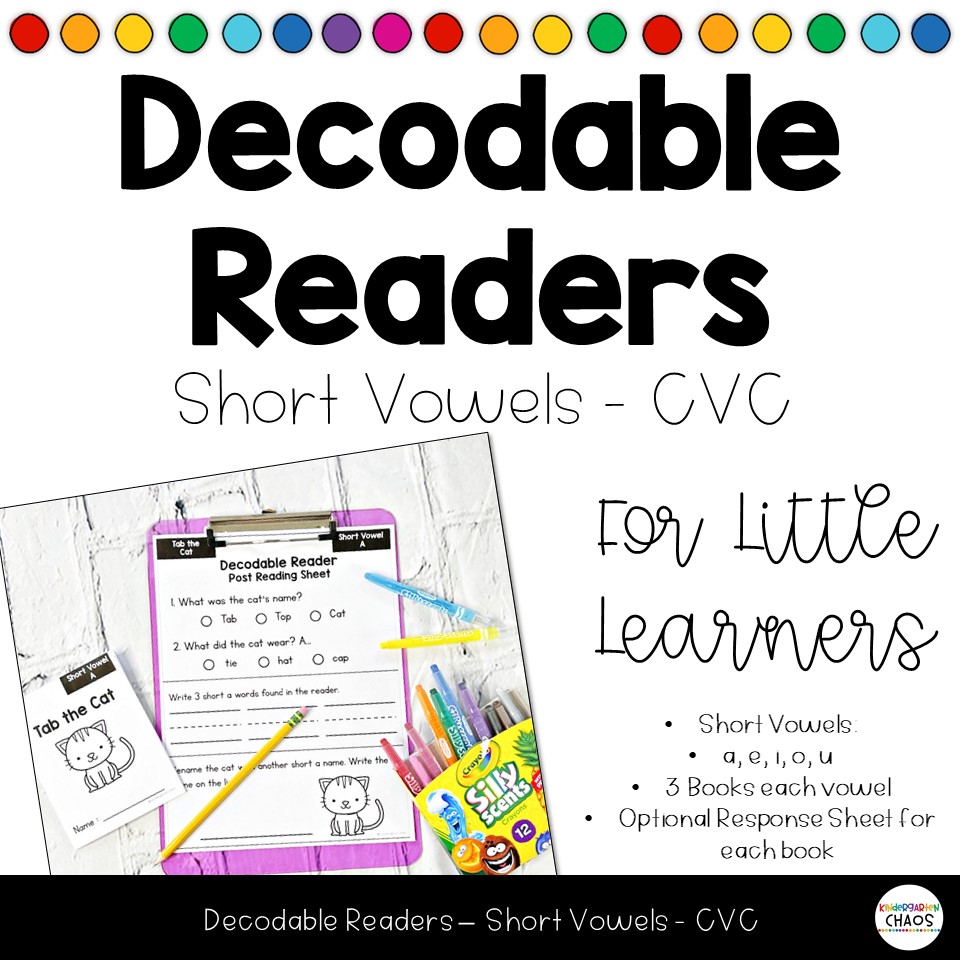 Look no further, truly decodable readers are here for your Kindergarteners. Print and assemble them to help your early readers.