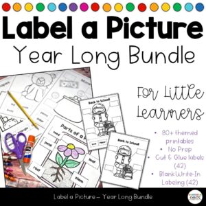 Label a Picture | Beginning Labeling for Little Writers | Kindergarten Writing