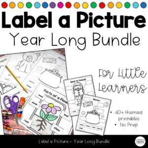Label a Picture | Beginning Labeling for Little Writers | Kindergarten Writing
