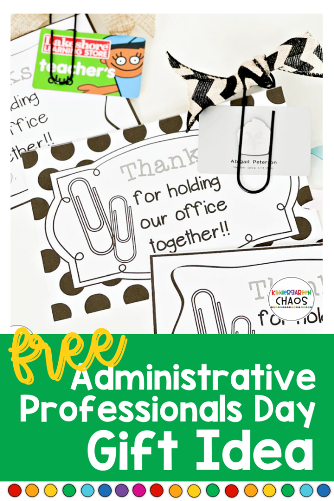 The office staff should wear super hero capes, they do so much for the whole school. They deserve all the things. This free printable & fun paper clip gift is such an easy way to show your appreciation! 