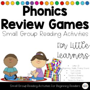 Phonics Review Games | Small Group Reading Activities for Beginning Readers