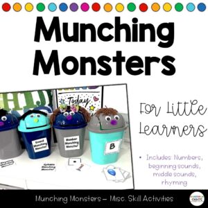 Phonics Math Practice Munching Monster Letter Sounds Vowels Rhyming Numbers