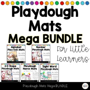 Playdough Mats Mega Bundle - Fine Motor - Alphabet Numbers Shapes Sight Words