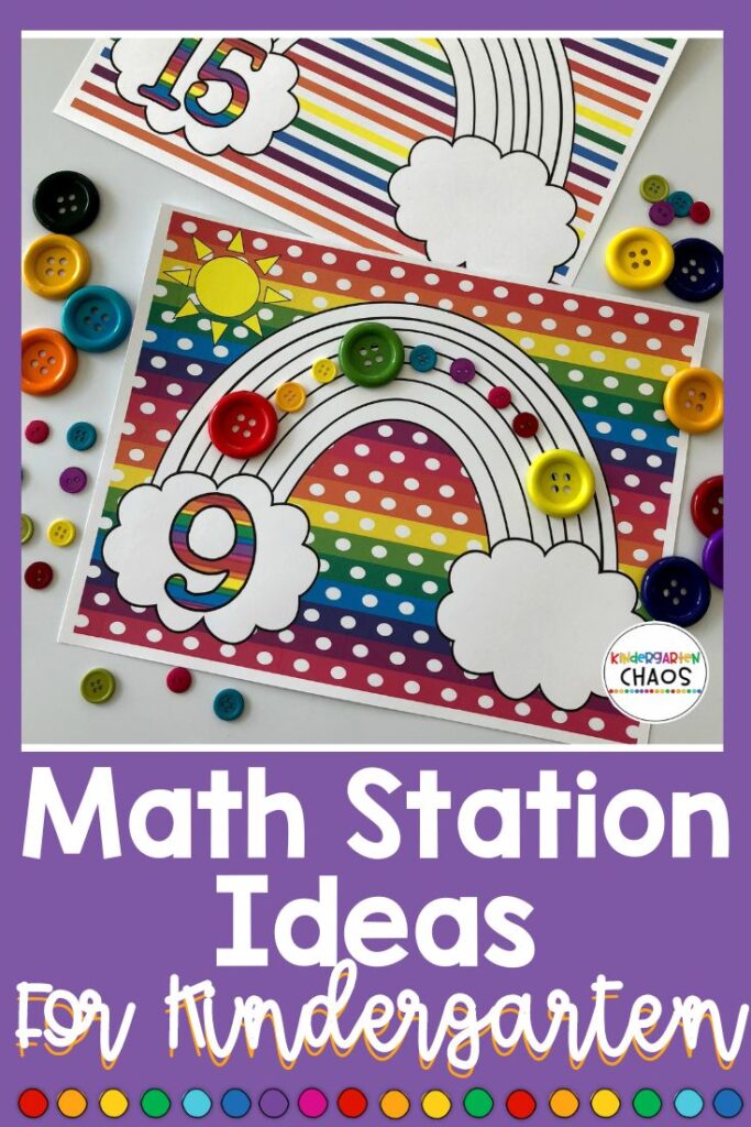 The best math station ideas for your kindergarten classroom to help students learn all the math skills that are required! 