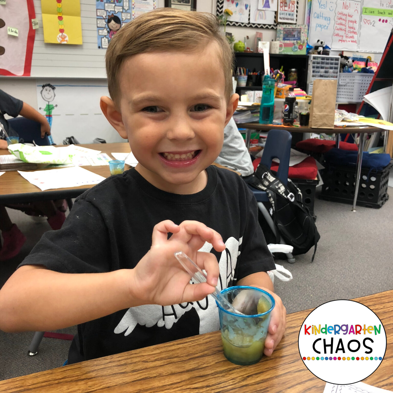 Applesauce in the Classroom Kindergarten Chaos