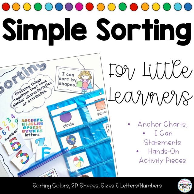 Sorting Skill Test Using Numbers Simple Sorting of Colors, 2D Shapes, Sizes, Letters & Numbers