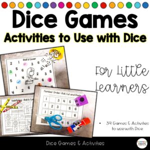 Dice Games Year Long Bundle | Number ID | Decomposing | Addition | Subtraction