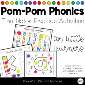 Pom Pom Fine Motor Phonics Activities | Letter ID | Sounds| Alphabet | Mapping