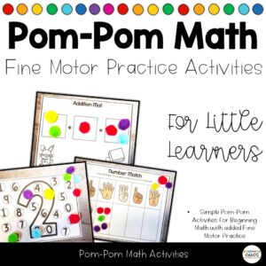 Pom Pom Fine Motor Math Activities | Number ID | Sorting | Ten Frame