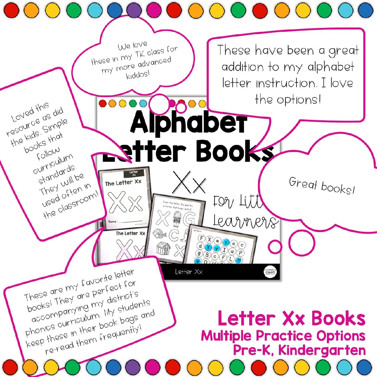 Alphabet Books- Letter Xx - Trace Write Beginning Sound for Pre-k, K, 1st grade - Image 5
