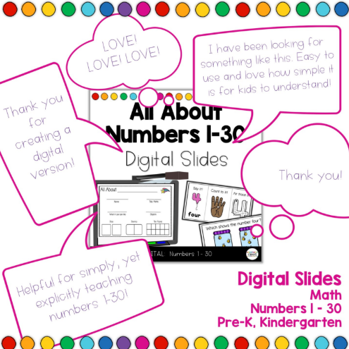 All About Numbers 1-30 Digital Slides | Kindergarten | Number Sense | Counting - Image 5