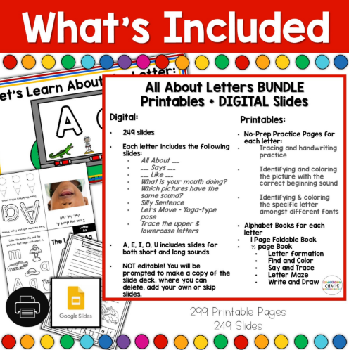 All About Letters Bundle | Alphabet | Printable Worksheets + Digital Slides |SOR - Image 2