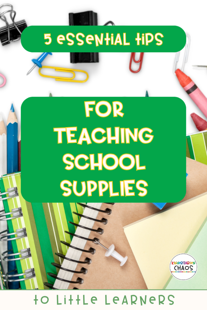 teaching school supplies to little learners