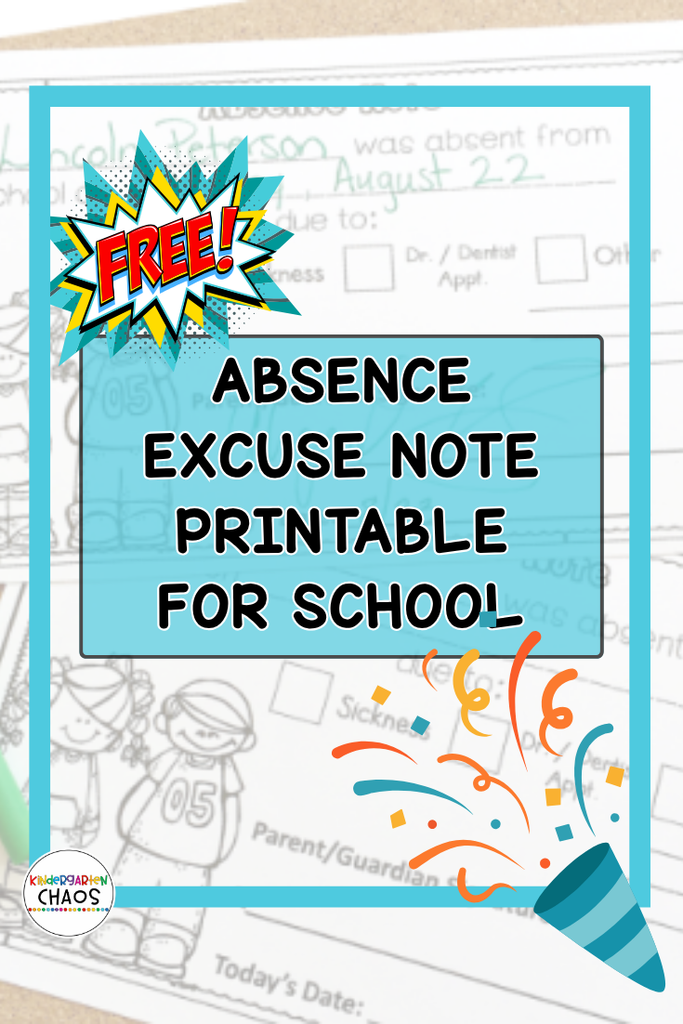 Free Absence Excuse Note Printable for parents and guardians