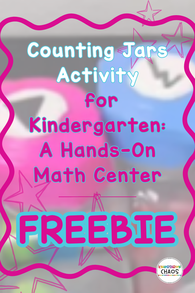 Counting jars activity for kindergarten math centers